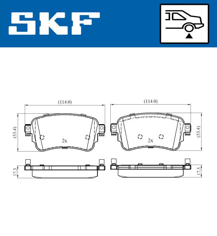 Jogo de 4 pastilhas de travão SKF ref. VKBP 90059